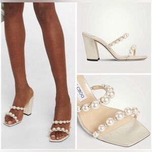 Jimmy Choo Amara Embellished Slide Sandal (Women) MSRP $975 Size 8.5 NWOB